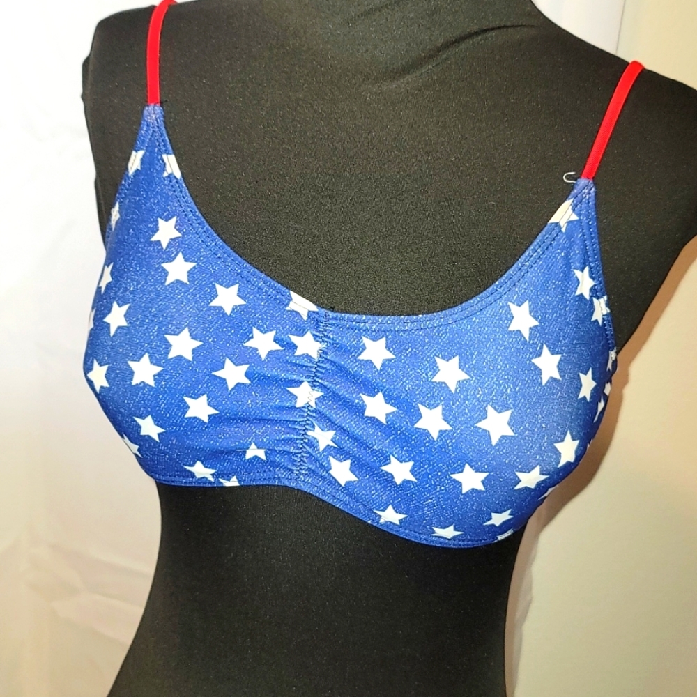 Flag star swim top